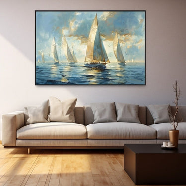 Ship on Sea Painting